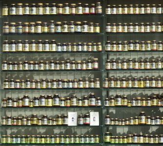 Medicine Cabinet of bottles